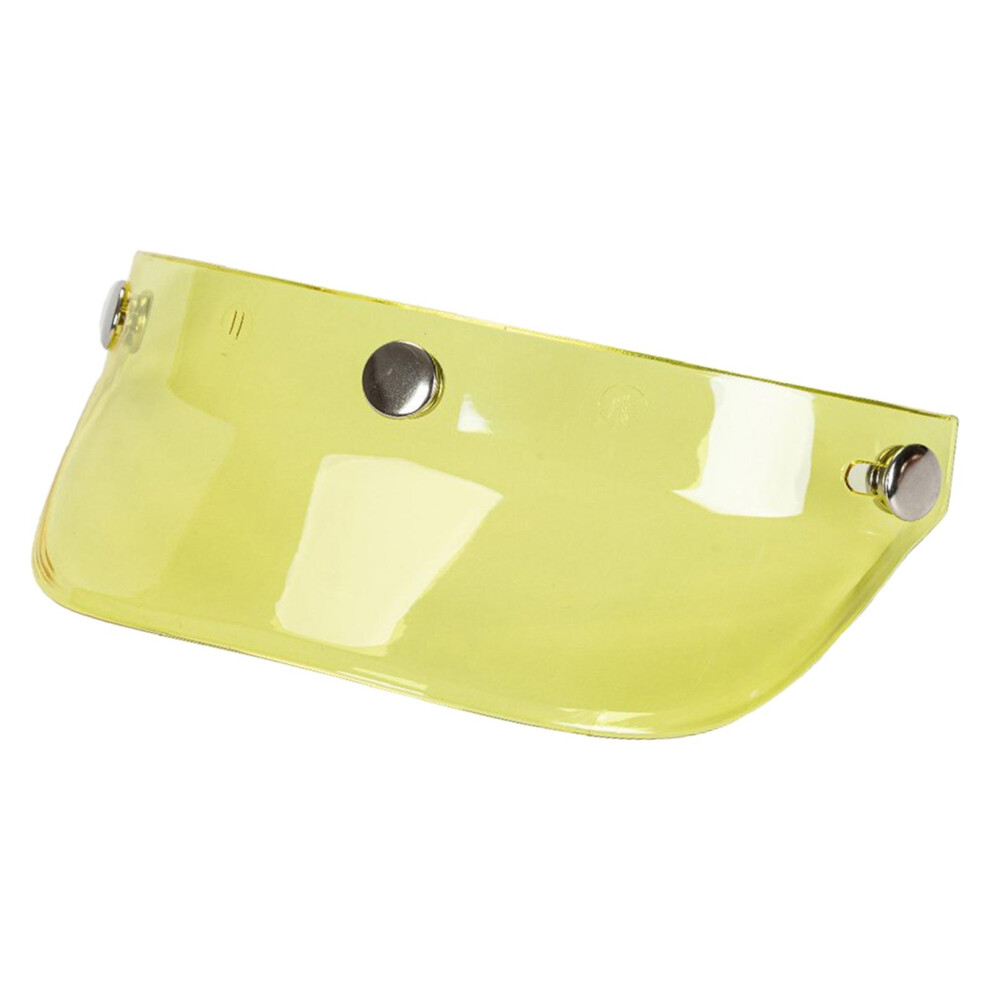 Motorcycle Helmet Visor Peak 3-Snap Vintage Accessories Clear Yellow 6902695760587