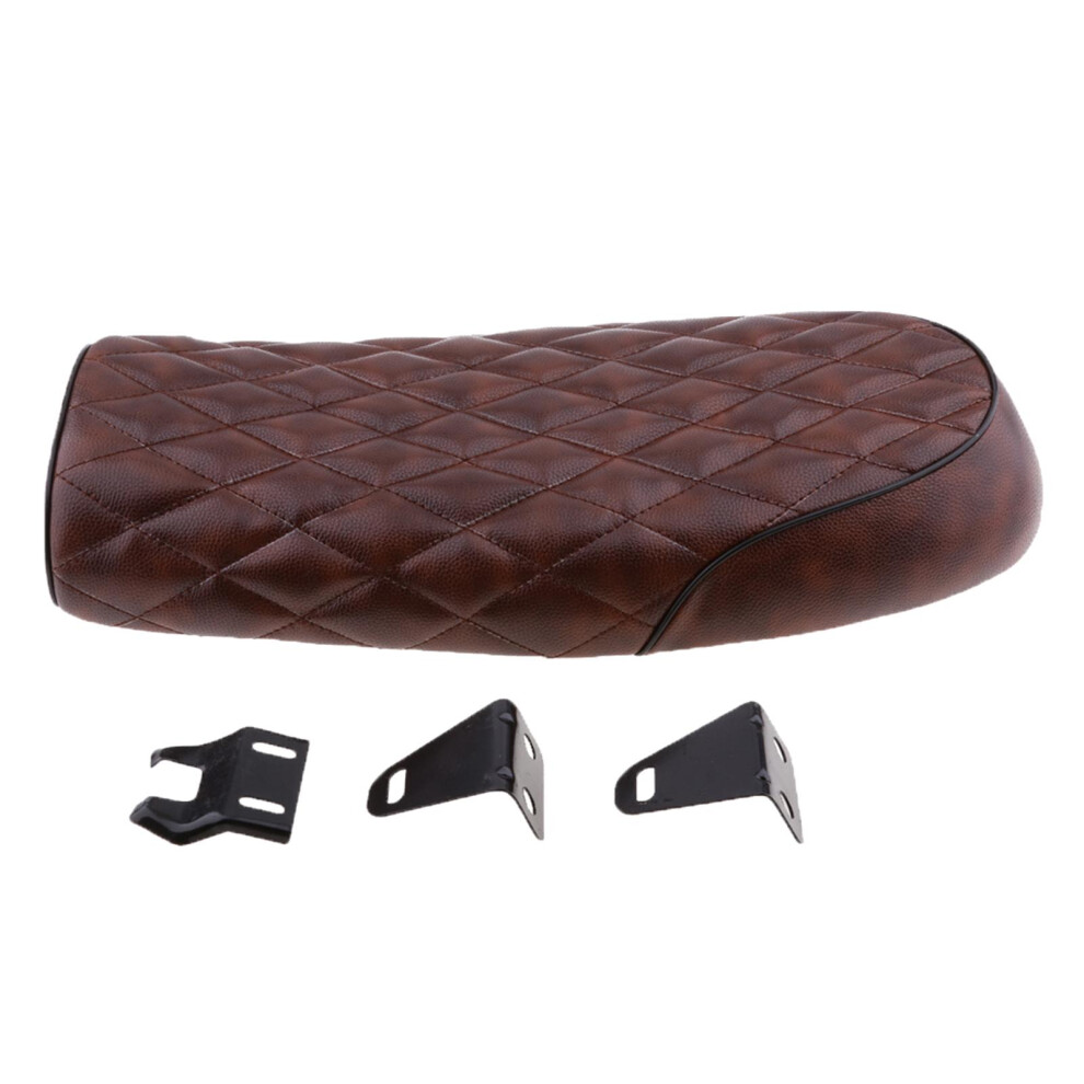 Universal Brat Diamond Flat Cafe Racer Seat Vintage Motorcycle Saddle 6902695710179