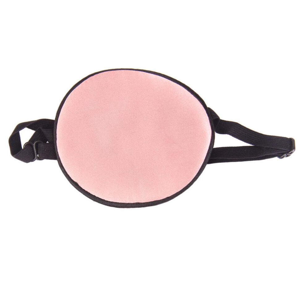 Pink Silk Pirate Eye Patch Mask Eyeshade Ajustable For Kids Adults S