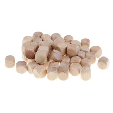 50PCS Wood Blank Dice 16mm Game Dice for DIY decorating and craft proj