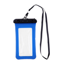 Waterproof Air Bag Floating Phone Case Dry Pouch Bag with Lanyard Blue