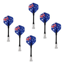 6 Pieces Magnetic Darts for Magnet Dartboard Dart Board AU National Fl