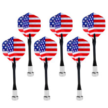 6 Pieces Magnetic Darts for Magnet Dartboard Dart Board USA National F