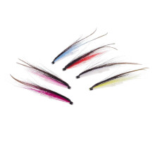 6Pcs Tube Fly Fishing Mini Sunray Shadow Riffle Hitch Salmon Flies 50m