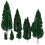 10Pcs 1.9 inch - 6.3 inch Train Scenery Landscape Model Pyramidal Tree 1