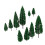 10Pcs 1.9 inch - 6.3 inch Train Scenery Landscape Model Pyramidal Tree 2