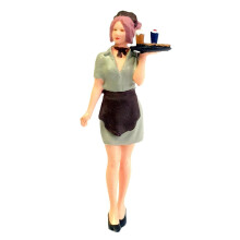 1:64 Painted Figures Waiter Manger Scene Train Layout Diorama Toy S Sc