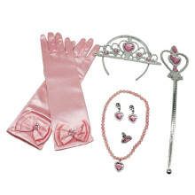 Princess Belle Dress Costume Accessory Glove Wand Tiara Jewerly Set Pi