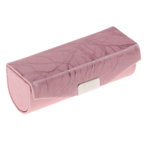 Leather Lipstick Lip Gloss Case Storage Box Makeup Holder with Mirror 1