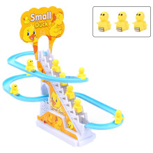 Electric Duck Climbing Stairs Slide Set Kids Toy LED Flashing Music Li