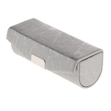 Leather Lipstick Lip Gloss Case Storage Box Makeup Holder with Mirror