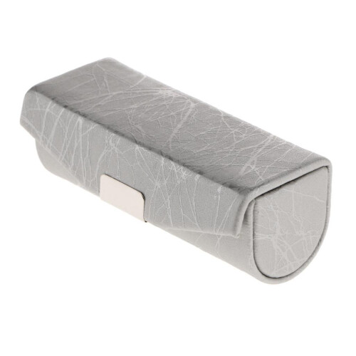 Leather Lipstick Lip Gloss Case Storage Box Makeup Holder with Mirror