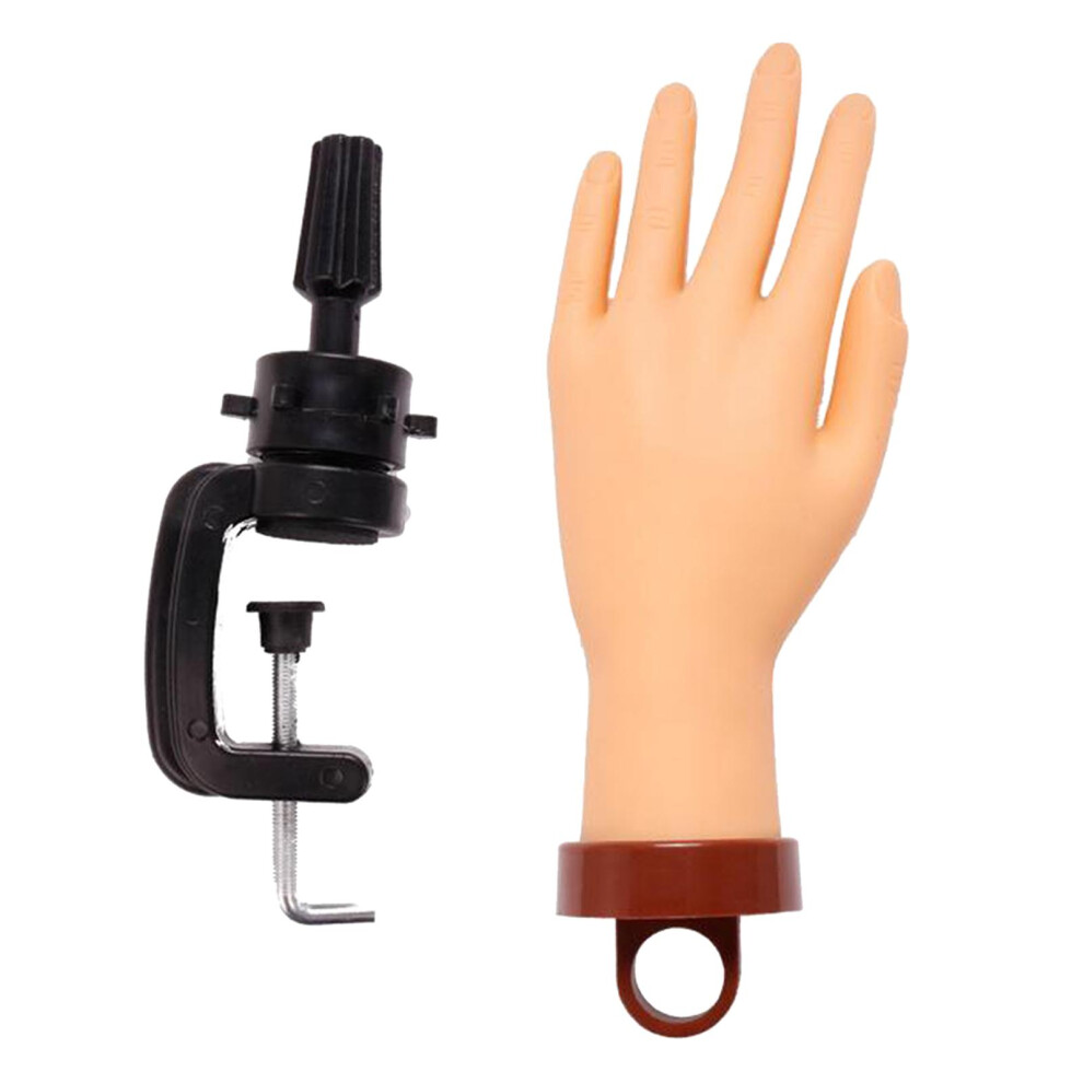 Nail Practice Hand Manicure DIY Training Display Model Hand with Brack