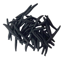 100x Maggot Grub Scary and Disgusting Halloween Birthday Gift black