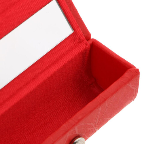 Leather Lipstick Lip Gloss Case Storage Box Makeup Holder with Mirror 2