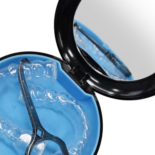 Compact Retainer Case with Mirror with Aligner Remover Tool Mouth Guar 2