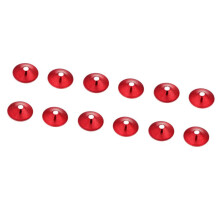 12pcs Brass Turbo Cone Heads Fly Tying Materials for Tube Flies Red