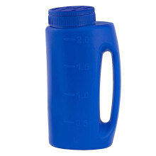 Seed Fertilizer Spreader Adjustable Hole Gardening Seeding Bottle Blue