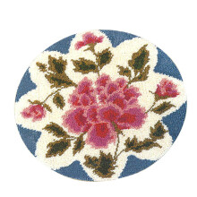 Latch Hook Rug Kit DIY Carpet Craft Decoration Rug Making Kit Rose Flo