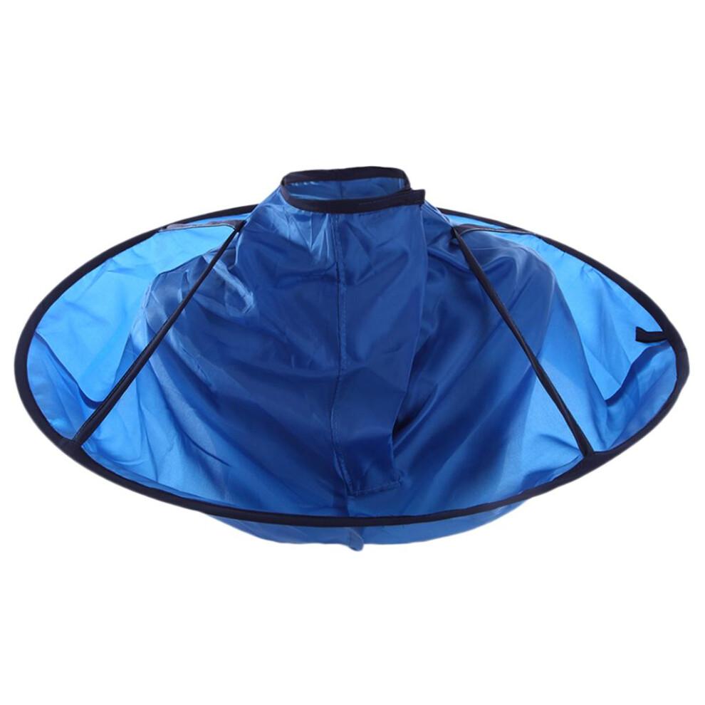 Pro Hair Cutting Cape Hair Catcher Hairdressing Umbrella Cloak Kit Blu