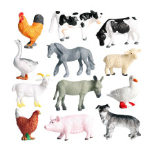 Kids Toy 12 pcs Farm Animal Model Set Pig Dog Cow Sheep Horse Duck Chi