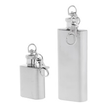 Pocket Hip Flask Key Ring Keychain Stainless Steel Liquor Barware 28ml