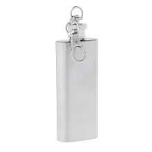 Mini Pocket Hip Flask Key Ring Keychain Stainless Steel Liquor Barware