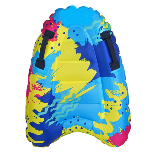 Portable Inflatable Surf Body Board with Handle Swimming Floating Mat