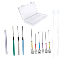 12 Pieces DIY Punch Needle Embroidery Kit for Making Rug Adults Knitti