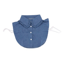 Women Detachable Lapel Fake Collar Ruffles False Half Shirt Blouse Den