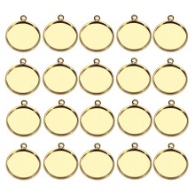 20pcs 10/12/14/16mm Brass Round Blank Cabochon Base Setting Trays 14mm