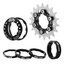 Single Speed Cassette Spacers Freewheel Sprocket Adapter Bicycle Black