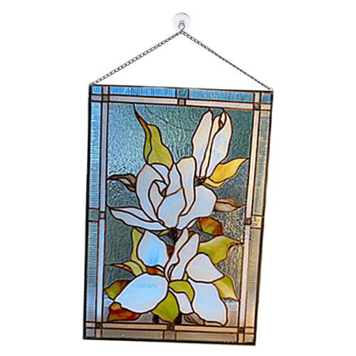 Decorative Stained Rectangle Window Panel Pendant Wall Decoration