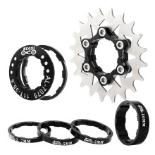 Single Speed Cassette Set Sprocket Bike Adapter Hub Refit Parts Black