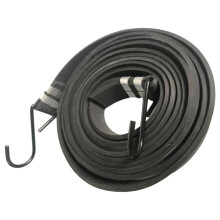 Black Thick Widened Flat Rubber Strap Elastic Rope with Hooks Long Las