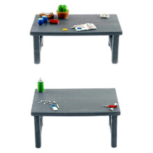 1/64 Scale Car Repair Shop Layout Diorama Model Toy Tool Table Grey