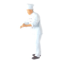Cook Chef Figurines Building Scene 1:64 Scale Painted Figures Chef Wh