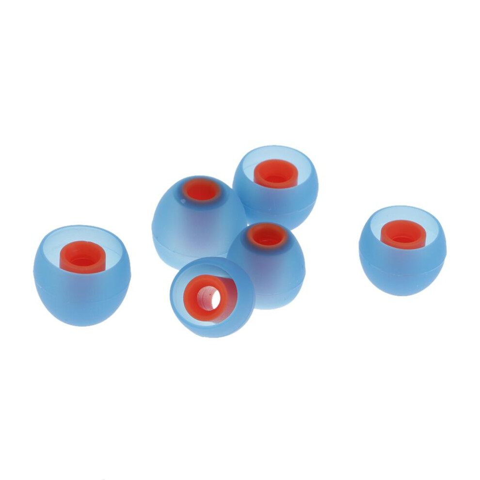 3.8Mm Silicone In-Ear Earphone Covers Earbud Tips 3Pairs Blue/Orange 6902696588296