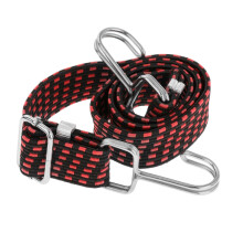 Heavy Duty Elastic BUNGEE CORD Travel Luggage Strap with Hooks Red 0.5