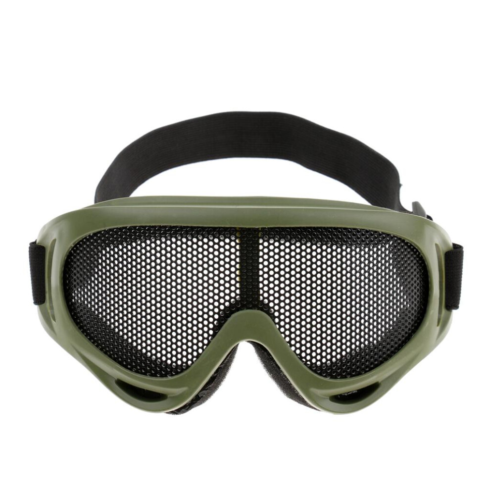 Tactical Safe Steel Mesh Goggles Shooting Glasses Eyes Protector Army 6902696604187