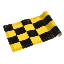 Golf Practicing Training Nylon Putting Green Chequered Flag Yellow+Bl