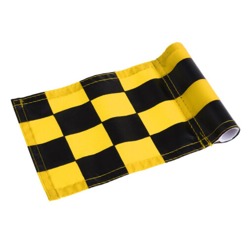 Golf Practicing Training Nylon Putting Green Chequered Flag  Yellow+Bl