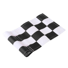 Golf Practicing Training Nylon Putting Green Chequered Flag Black+Whi