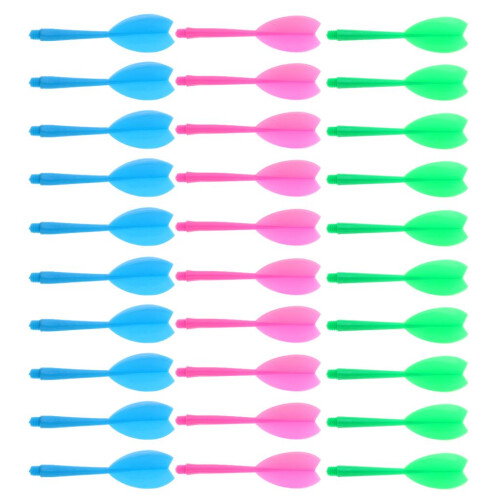 30 Pieces Multicolor Plastic Darts Shaft Flight Combo Set  Pink Blue G 2