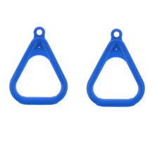 Kids Trapeze Swing Rings Safe Grip Handle Swing Equipment Blue