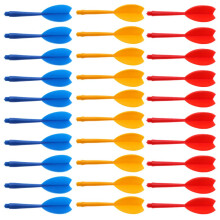 30 Pieces Multicolor Plastic Darts Shaft Flight Combo Set Red Yellow