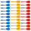 30 Pieces Multicolor Plastic Darts Shaft Flight Combo Set  Red Yellow 1