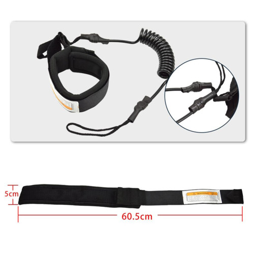 Surfboard Leash 5' Stand UP Paddle Board SUPs Spring Coiled Leg Rope B 1
