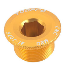 Bicycle Crank Cover Crankset Bolt M20 Aluminum Alloy Road Bike Gold
