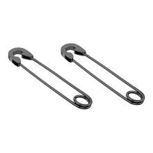 Stylish Earrings Punk Safety Pin Earrings Ear Piercing Jewelry Black